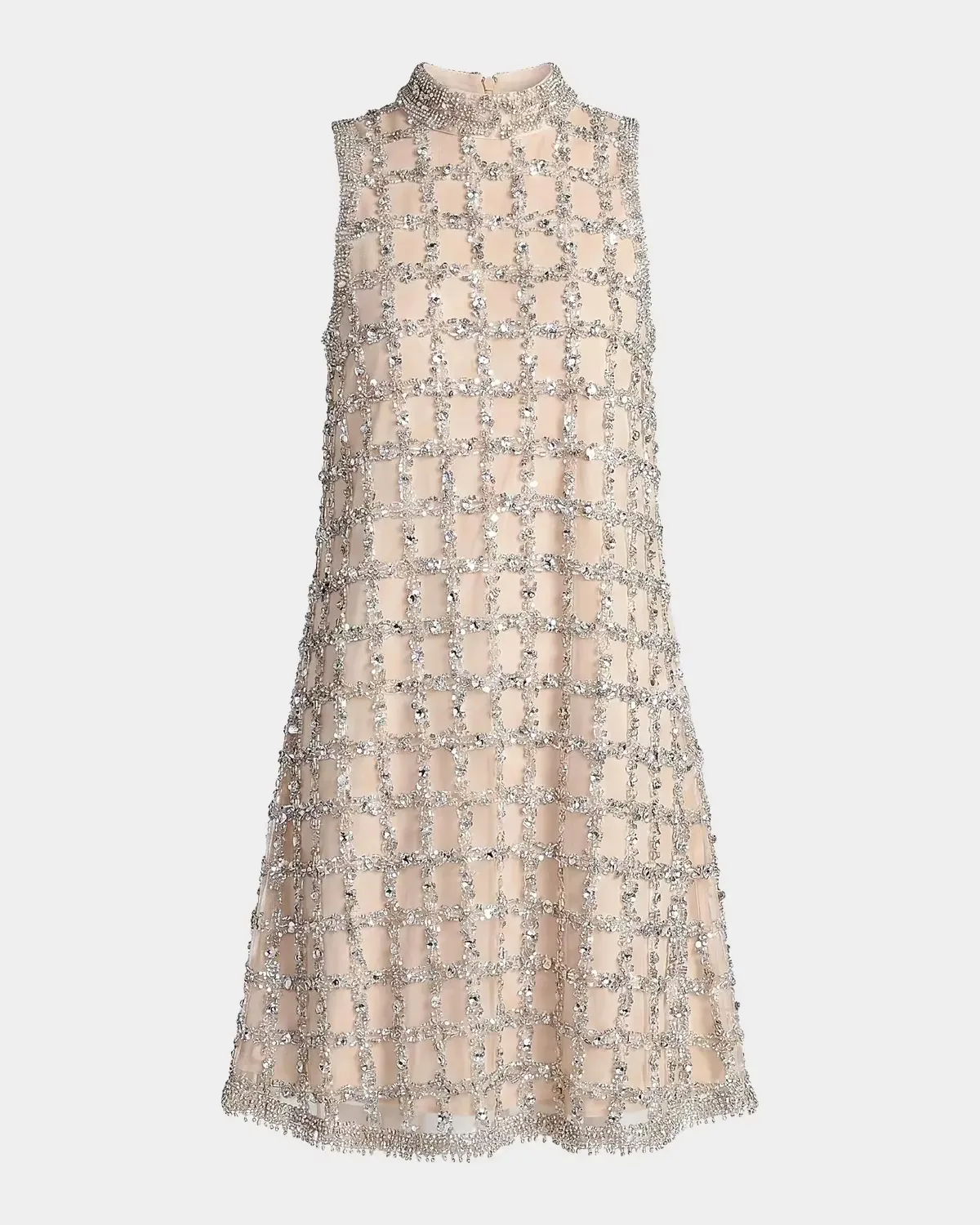 Embellished Mesh Sleeveless Mini Dress by M.A.C.