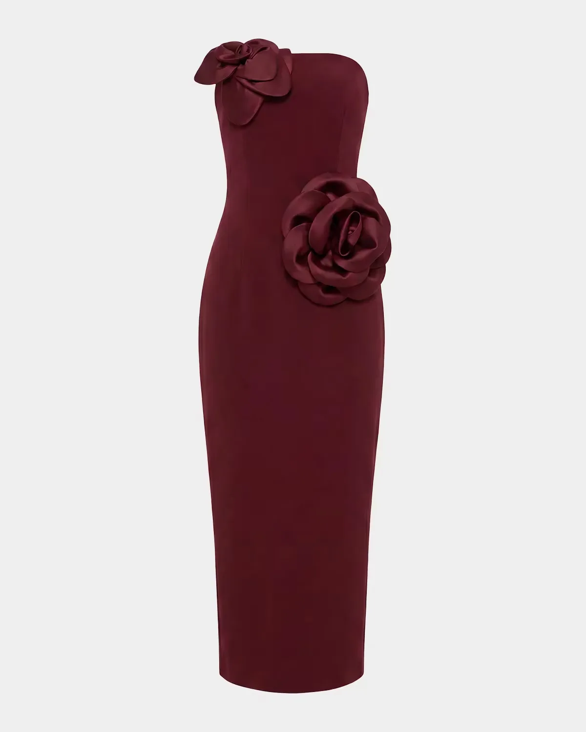 Floral Crepe Strapless Maxi Dress by M.A.C.