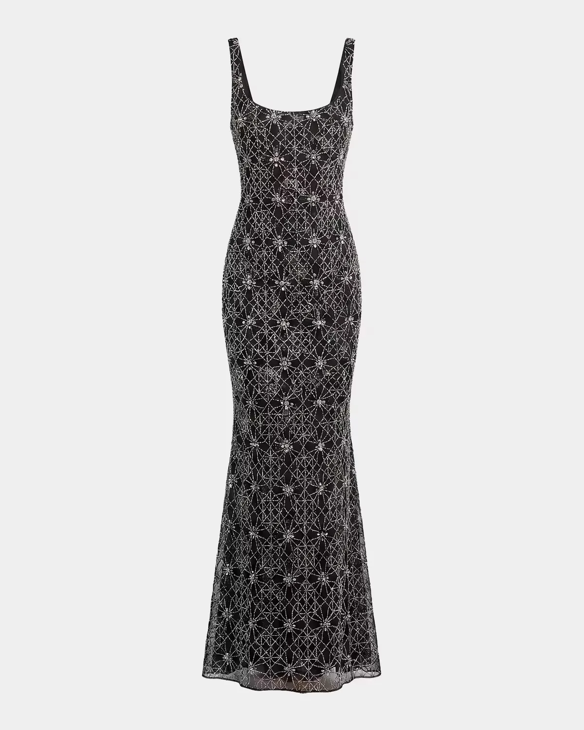 Embellished Mesh Sleeveless Gown by M.A.C.