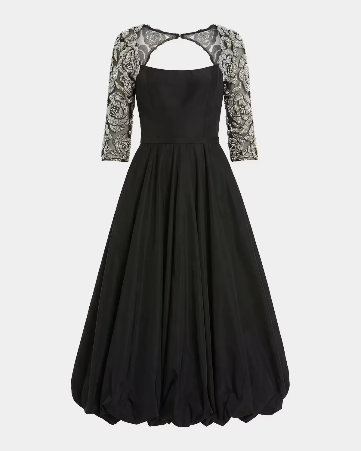 Embellished-Sleeve Bubble-Hem Midi Dress by M.A.C.