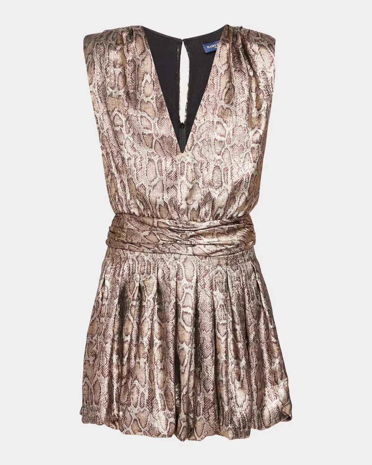 Crystal Snake V-Neck Mini Dress by Ramy Brook