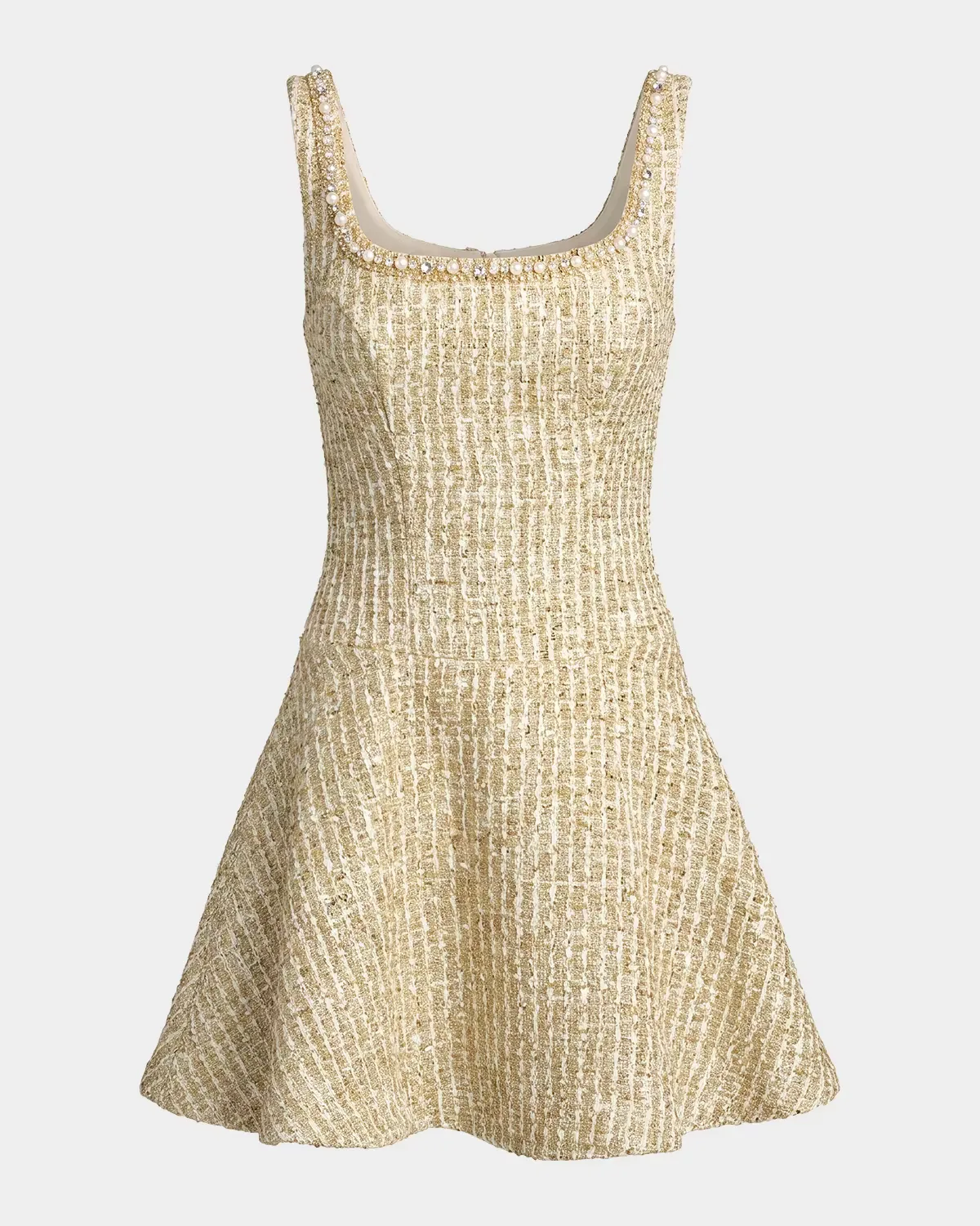 Ieena Embellished Boucle A-Line Mini Dress