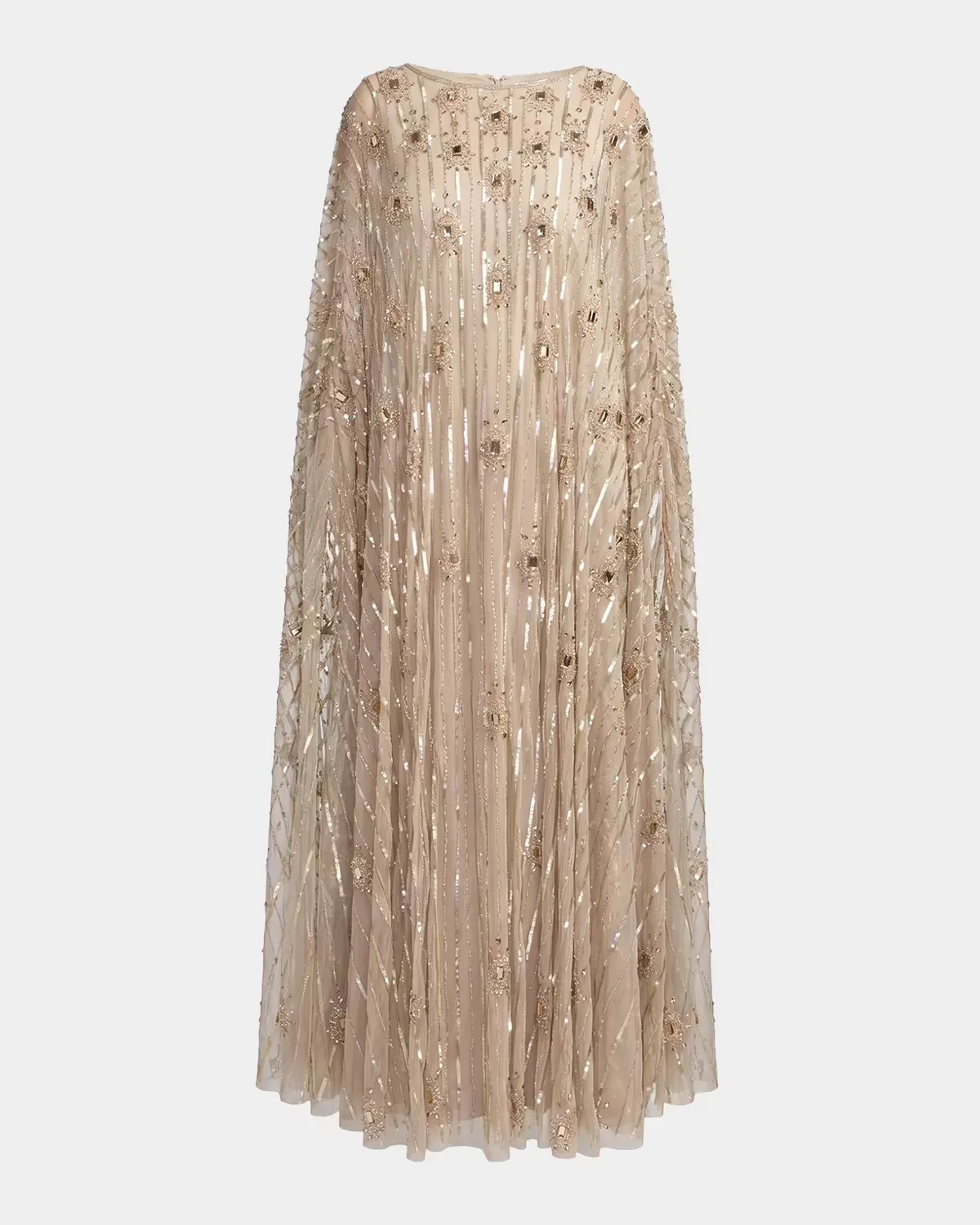 Beaded Georgette Caftan Gown by M.A.C.