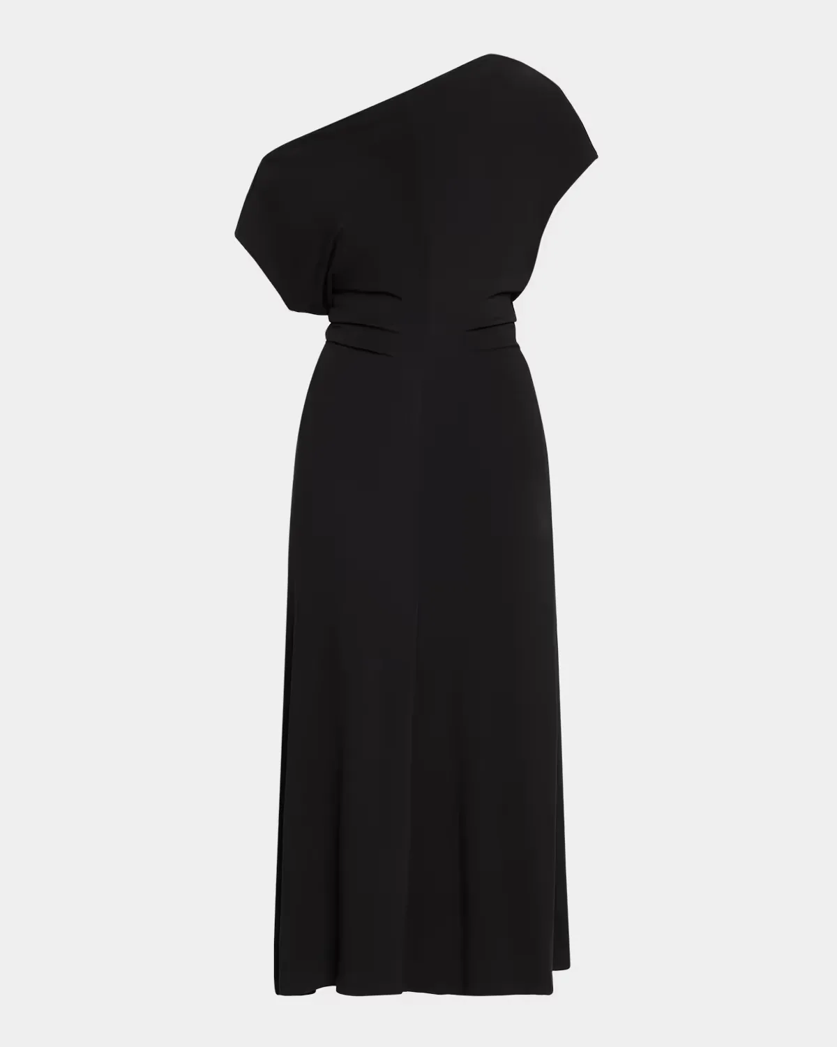Matte Jersey Off-Shoulder Midi Dress