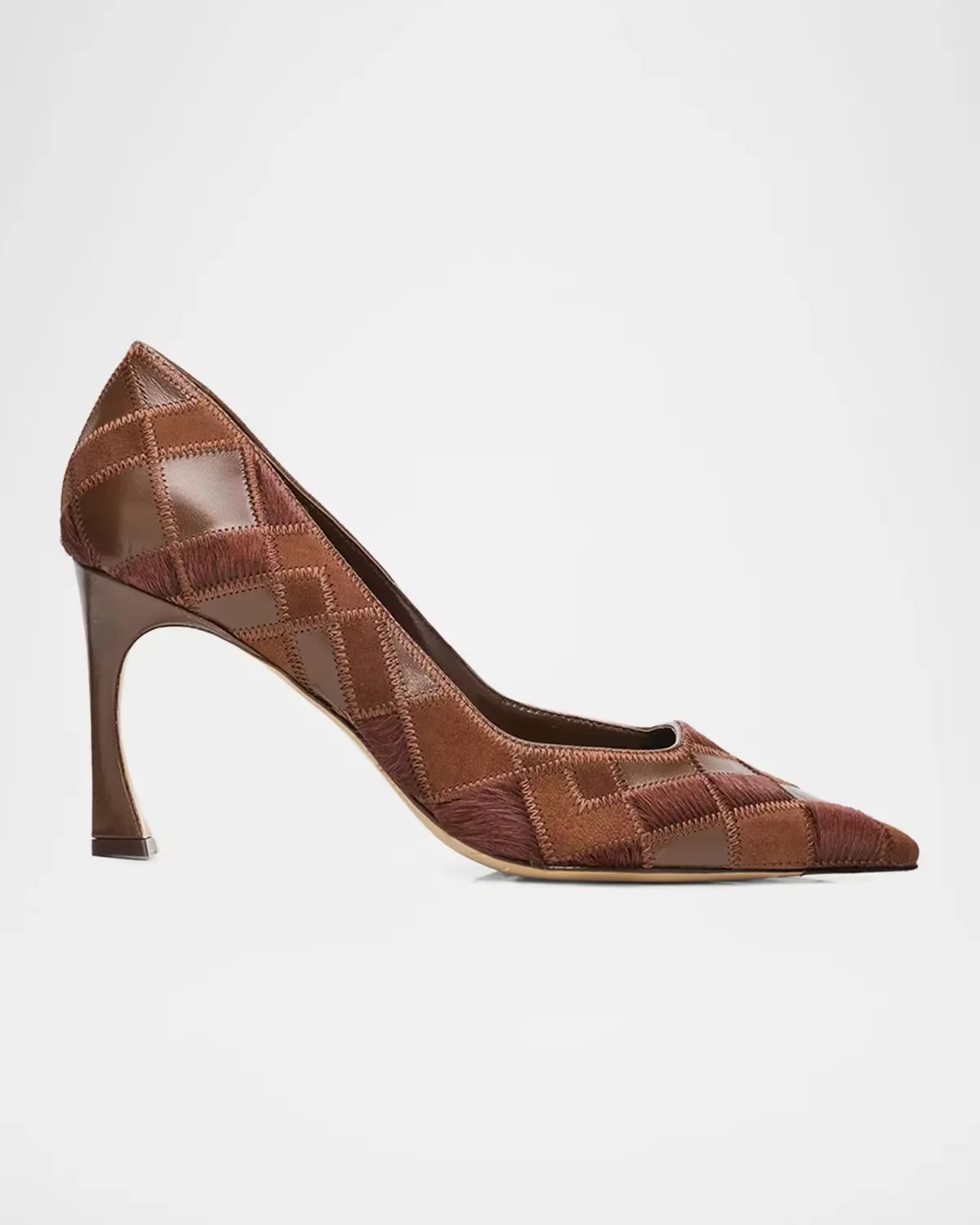 Annelise 85MM Leather-Calf Hair Pumps by Alexandre Birman