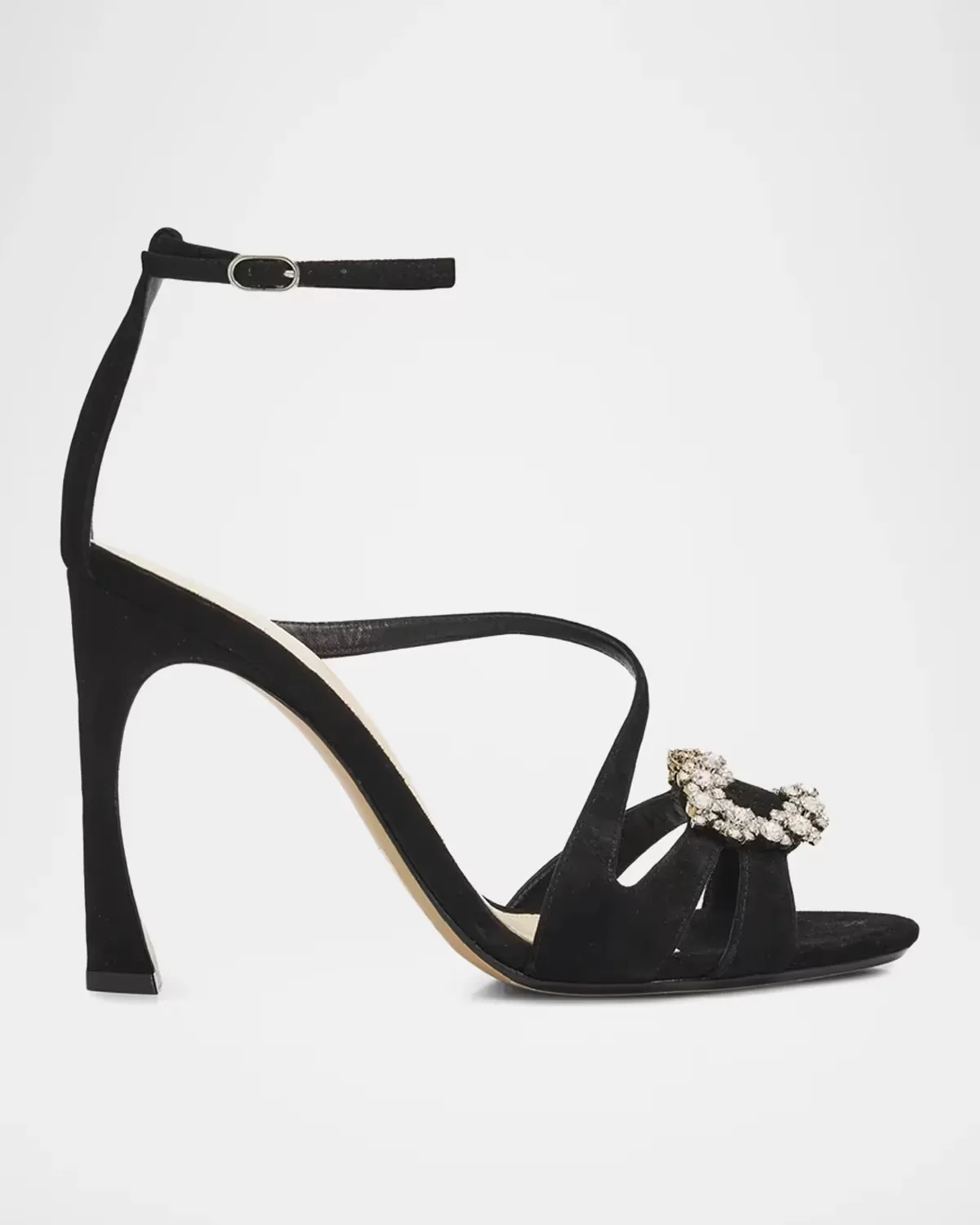 Nola 100MM Crystal-Embellished Suede Sandals