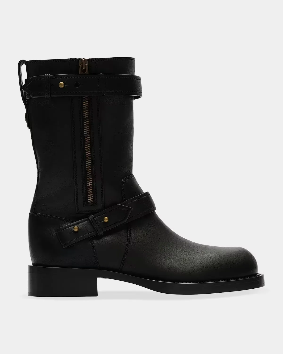 Kent Leather Biker Boots by Burberry