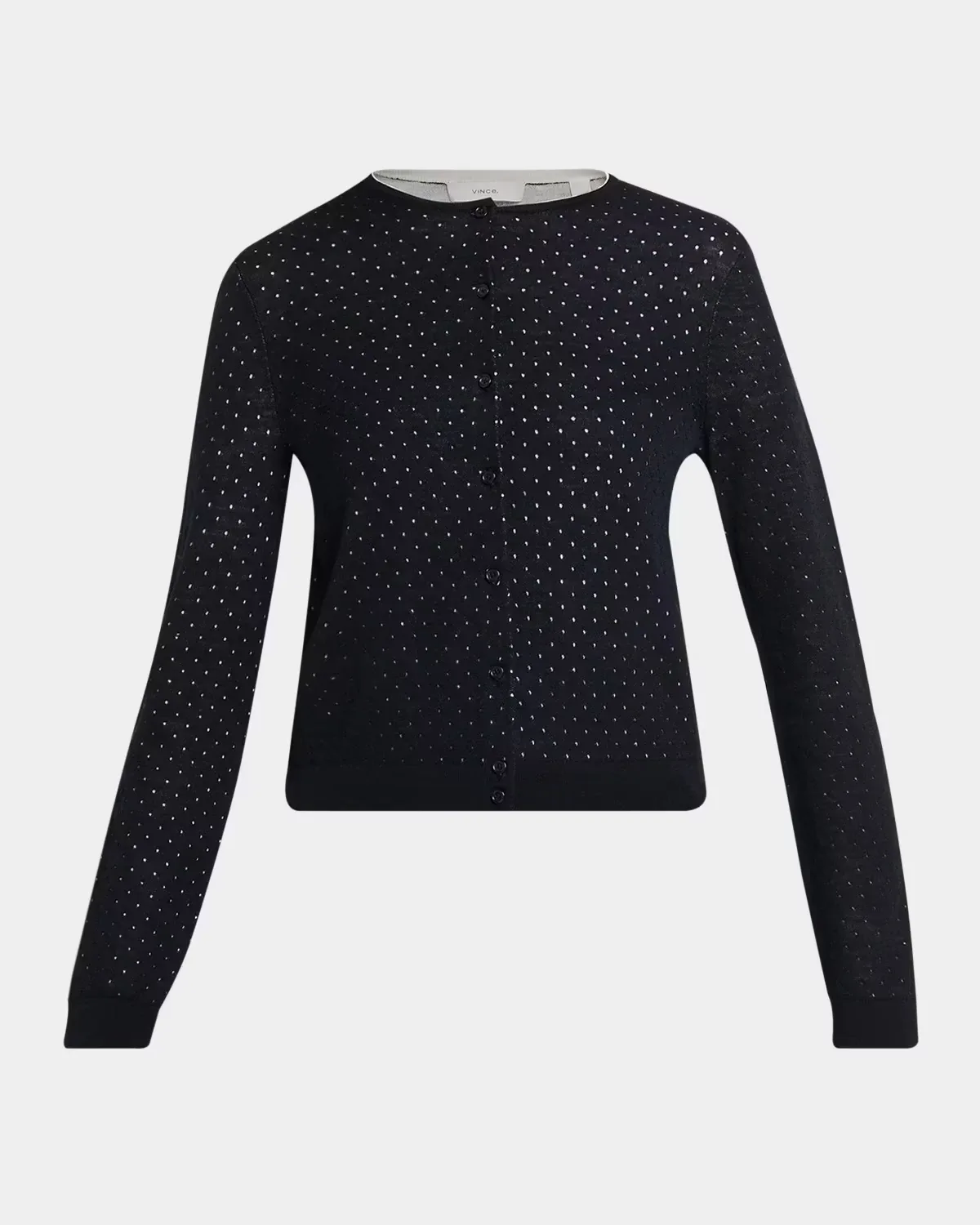 Dotted Wool-Blend Cardigan by Vince
