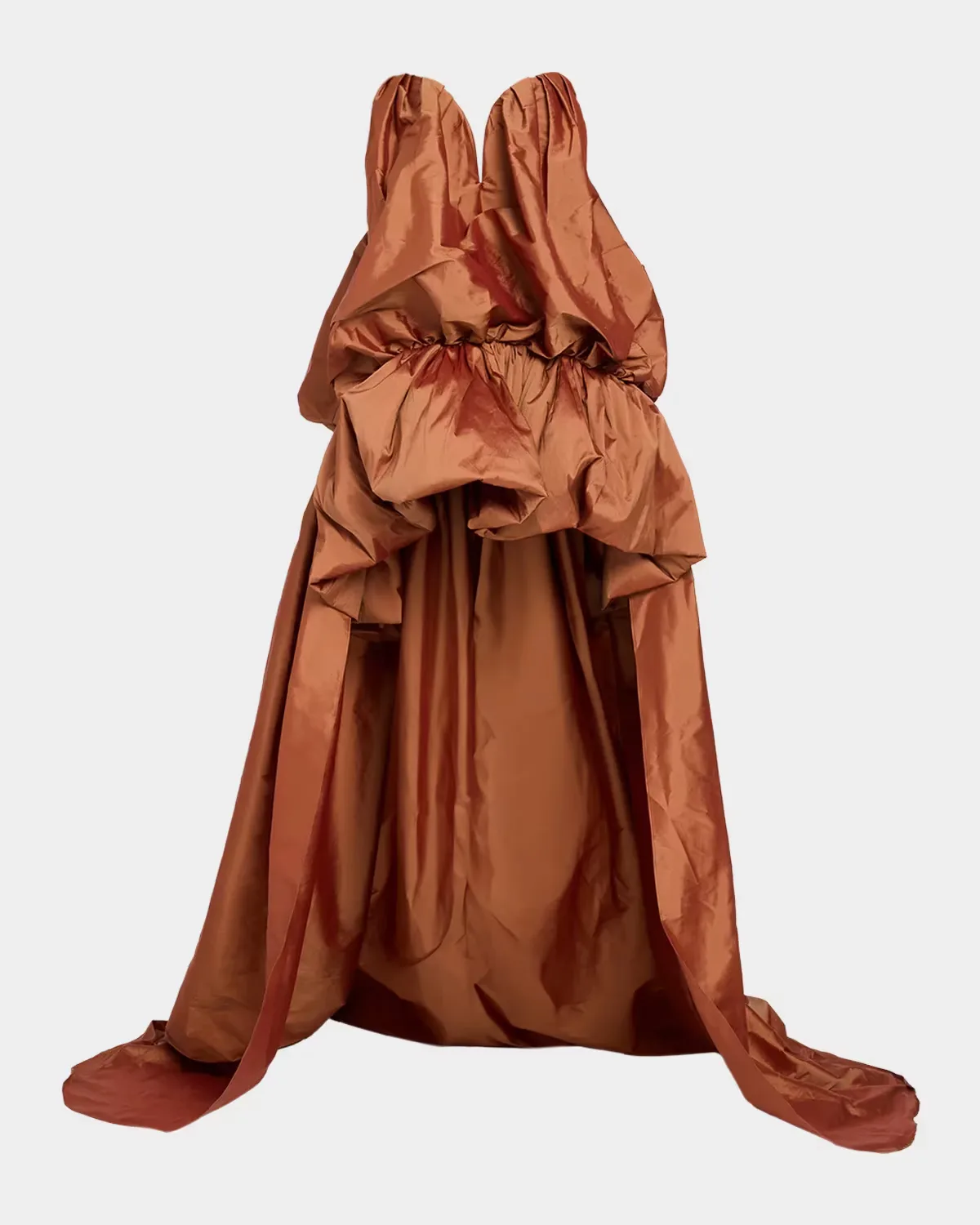 Arlene Strapless High-Low Taffeta Gown by AKNVAS