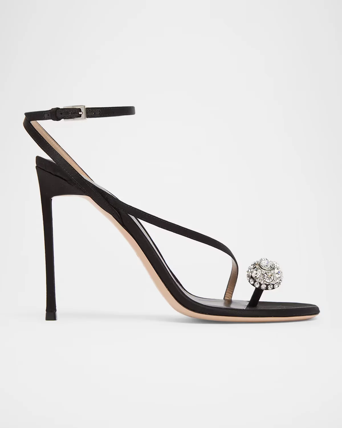 85mm Cassia Satin Ankle-Strap Sandals by Tom Ford