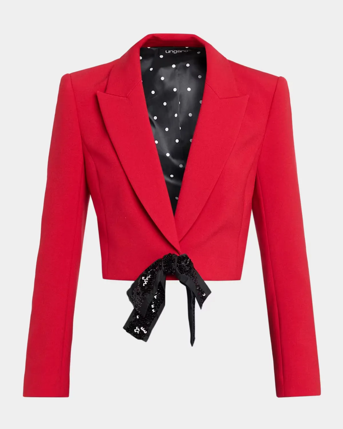 Bria Cropped Peak-Lapel Jacket by Ungaro
