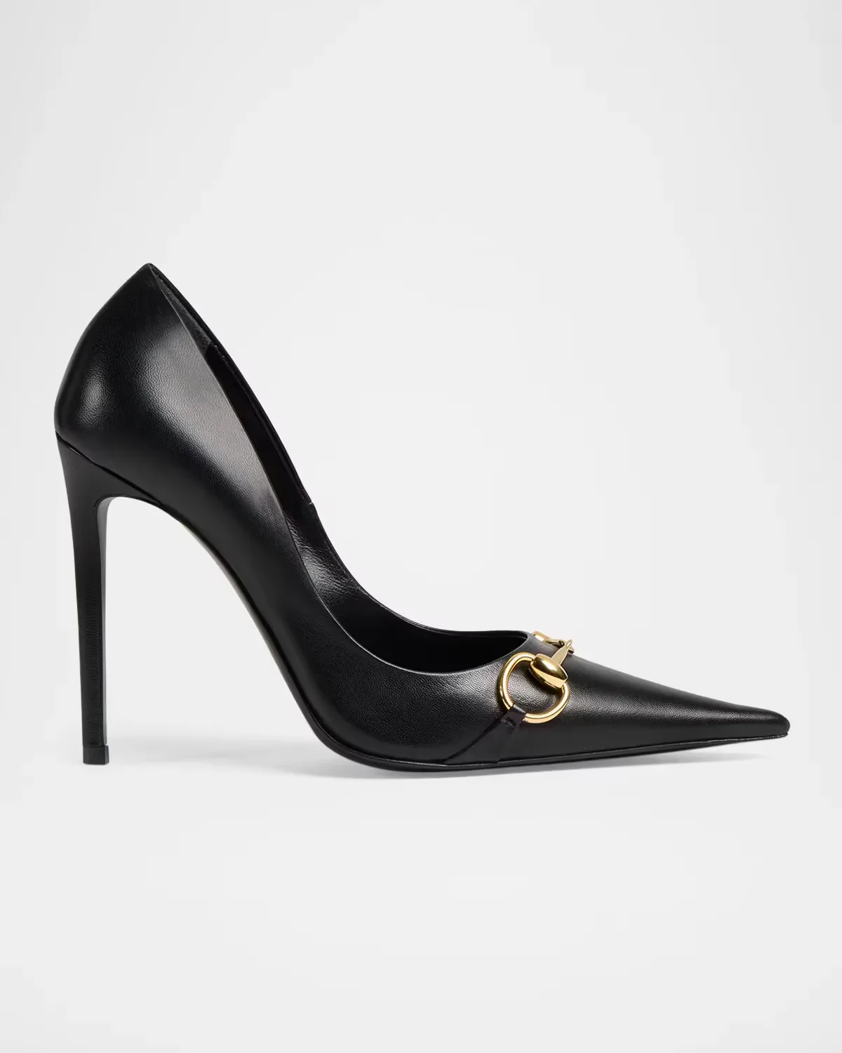 110mm Donna Leather Horsebit Pumps by Gucci