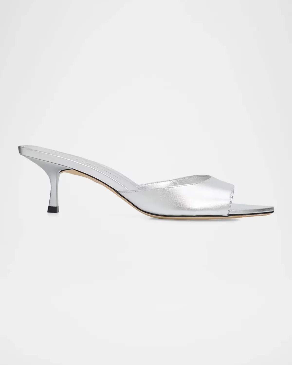 50mm Lexington Metallic Leather Mules by Stuart Weitzman