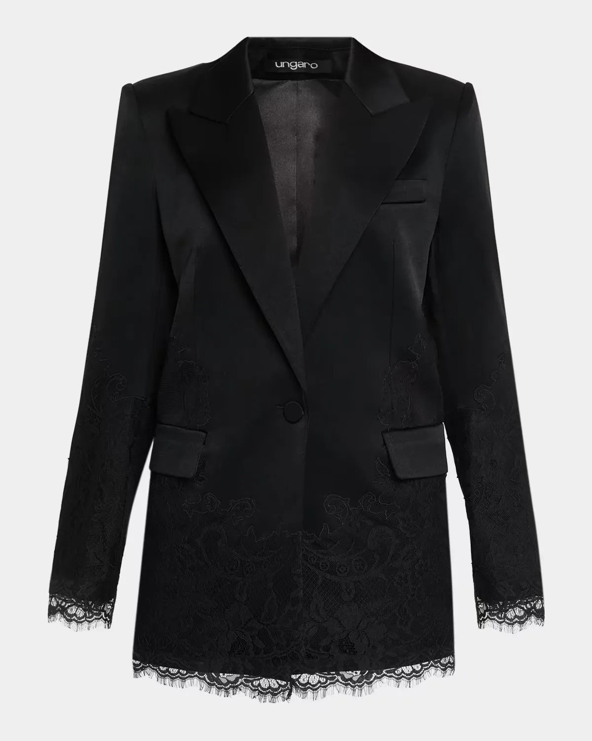Norma Single-Button Lace Jacket by Ungaro