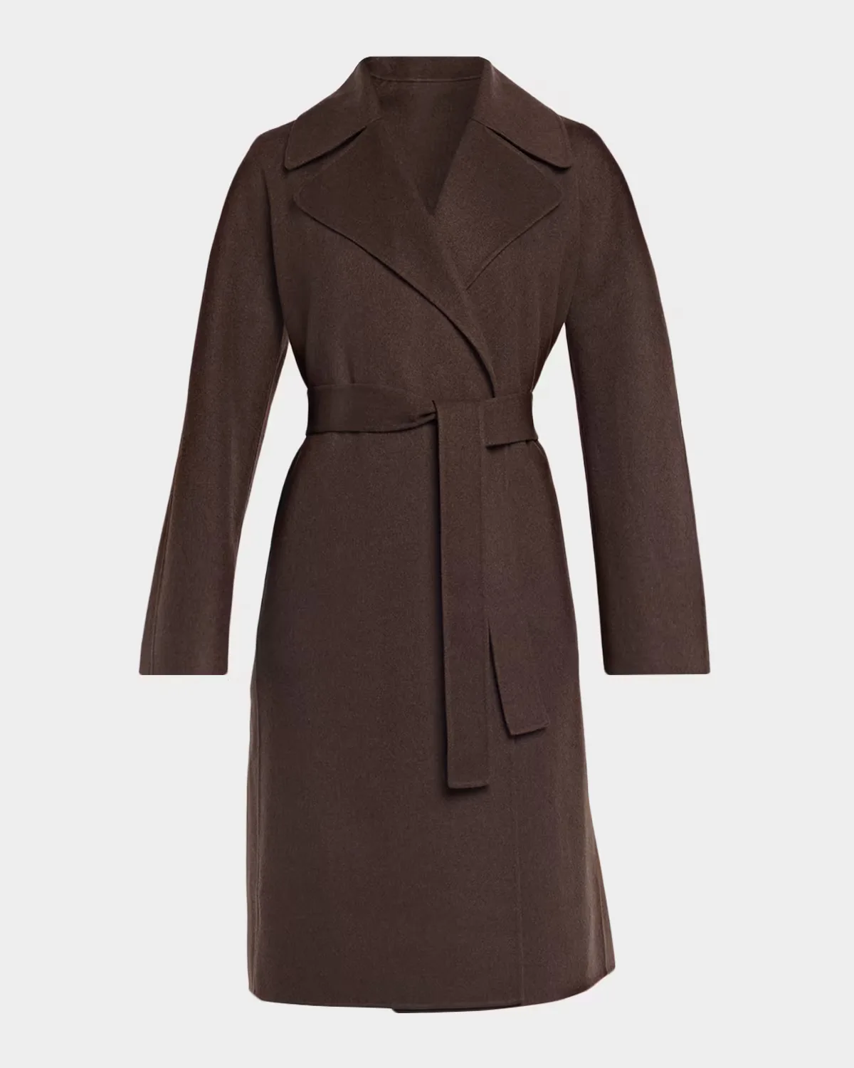 Double-Faced Cashmere Long Wrap Coat