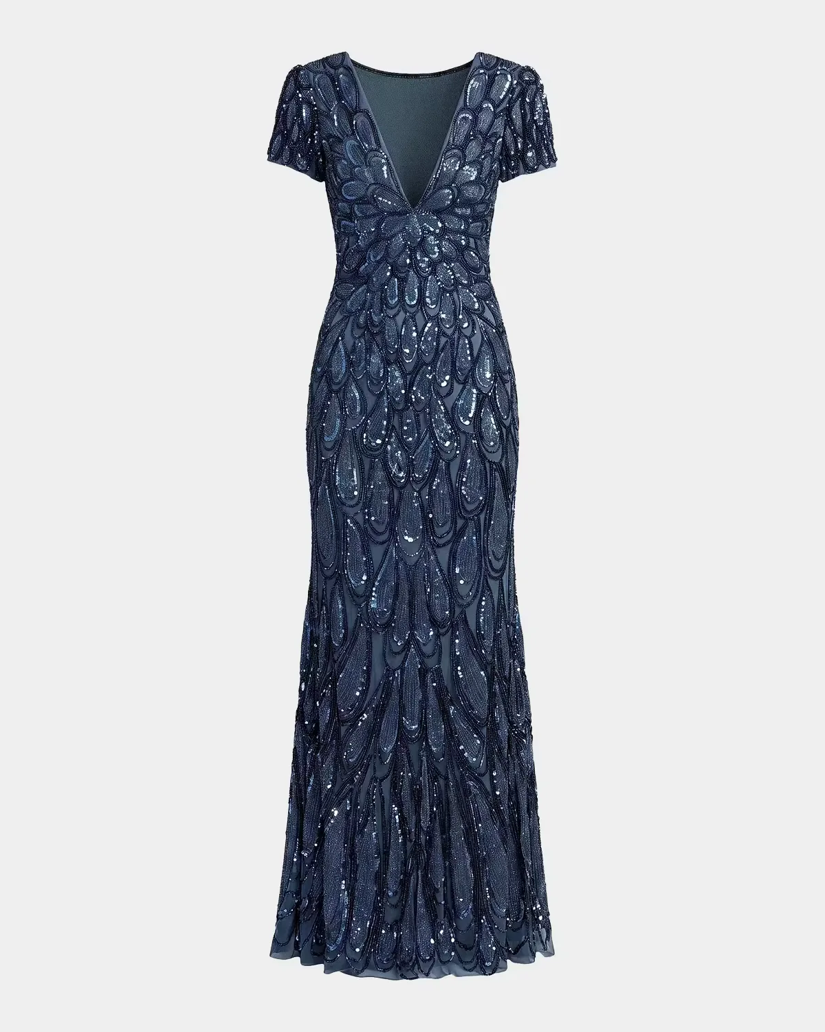 Sequin & Bead-Embellished Jersey Gown - DENIM by M.A.C.