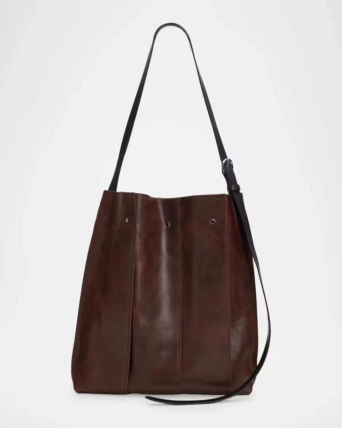 Leather Pleats Shoulder Bag by Issey Miyake