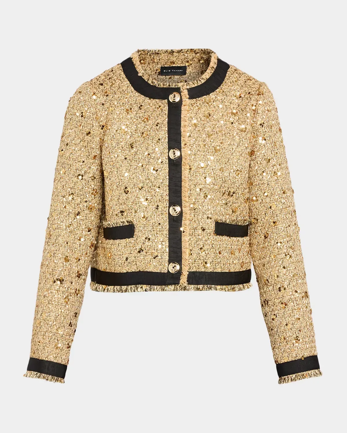 The Hadley Sequin Tweed Lady Jacket by Elie Tahari