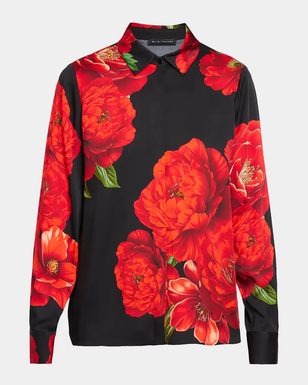 The Shae Floral Silk-Viscose Shirt by Elie Tahari