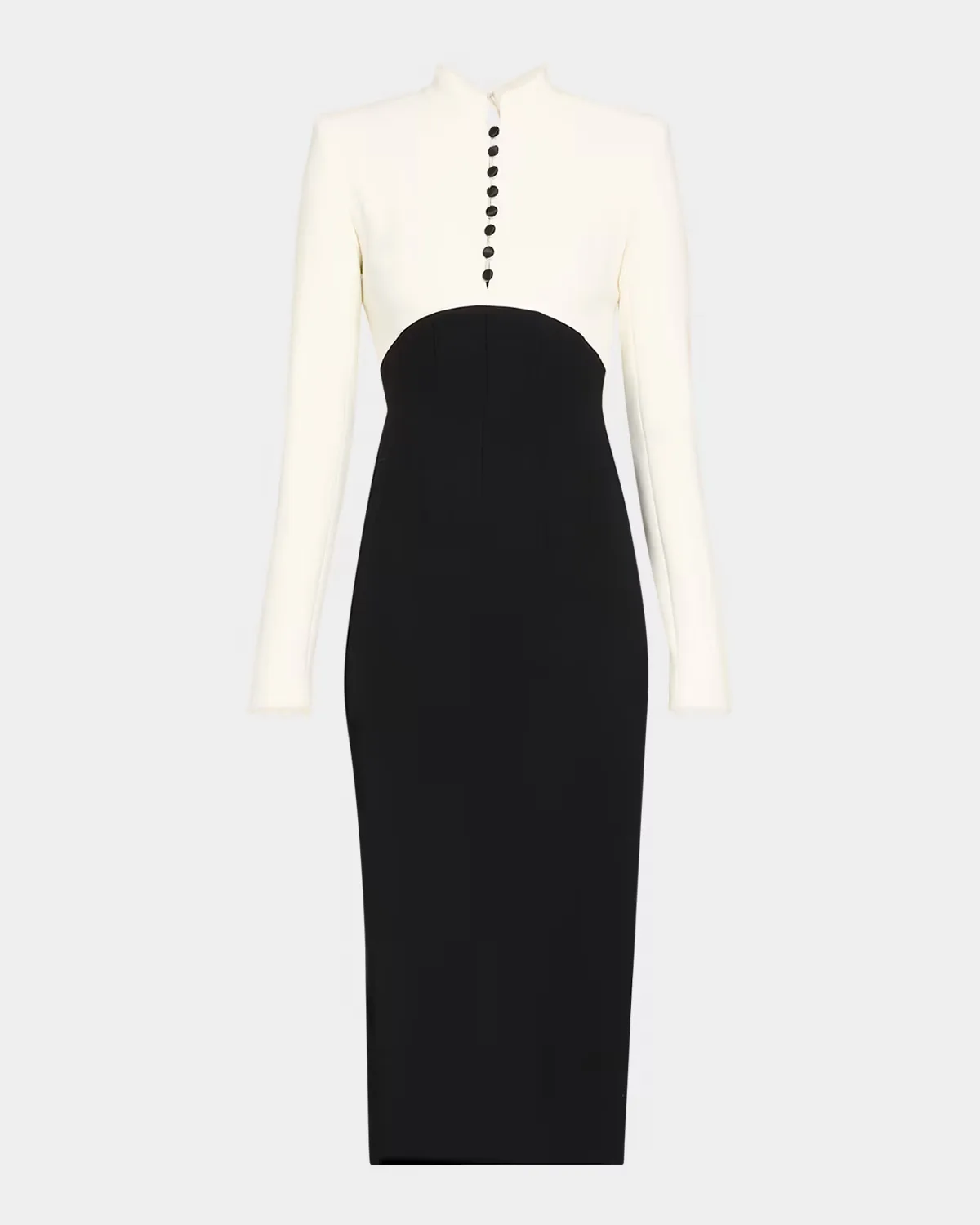 Colorblocked Stretch Wool Crepe Cocktail Dress by Sergio Hudson