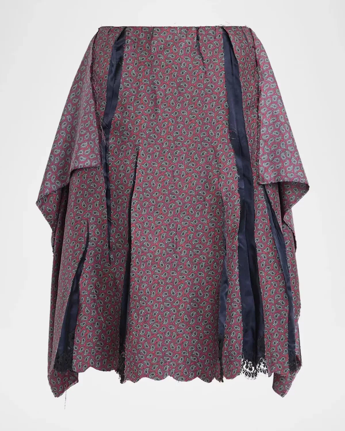 Fusion Printed Draped Midi Skirt by Maison Margiela