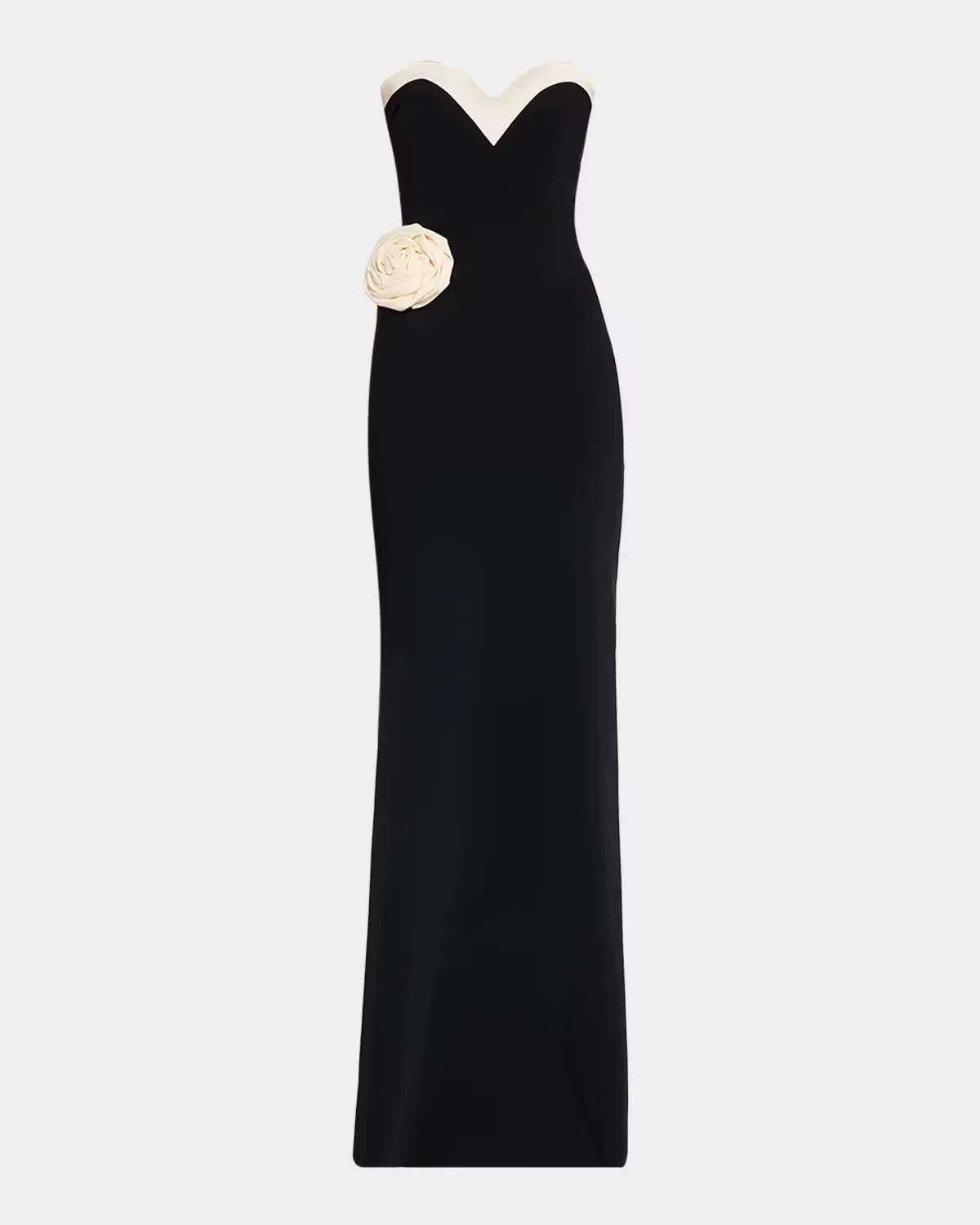 Strapless Sweetheart Rosette Gown by Chiara Boni La Petite Robe