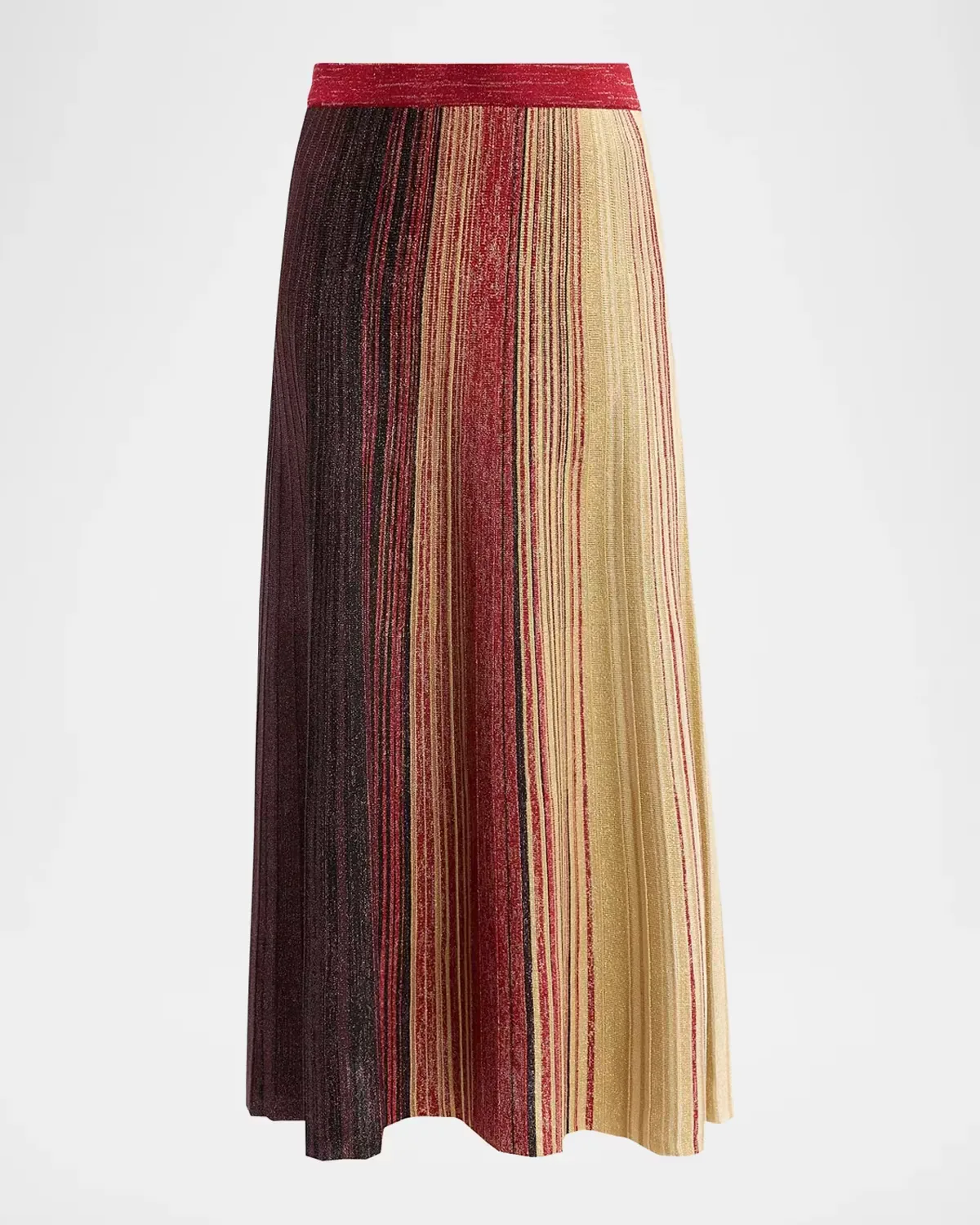 Metallic Striped Maxi Skirt by Misook