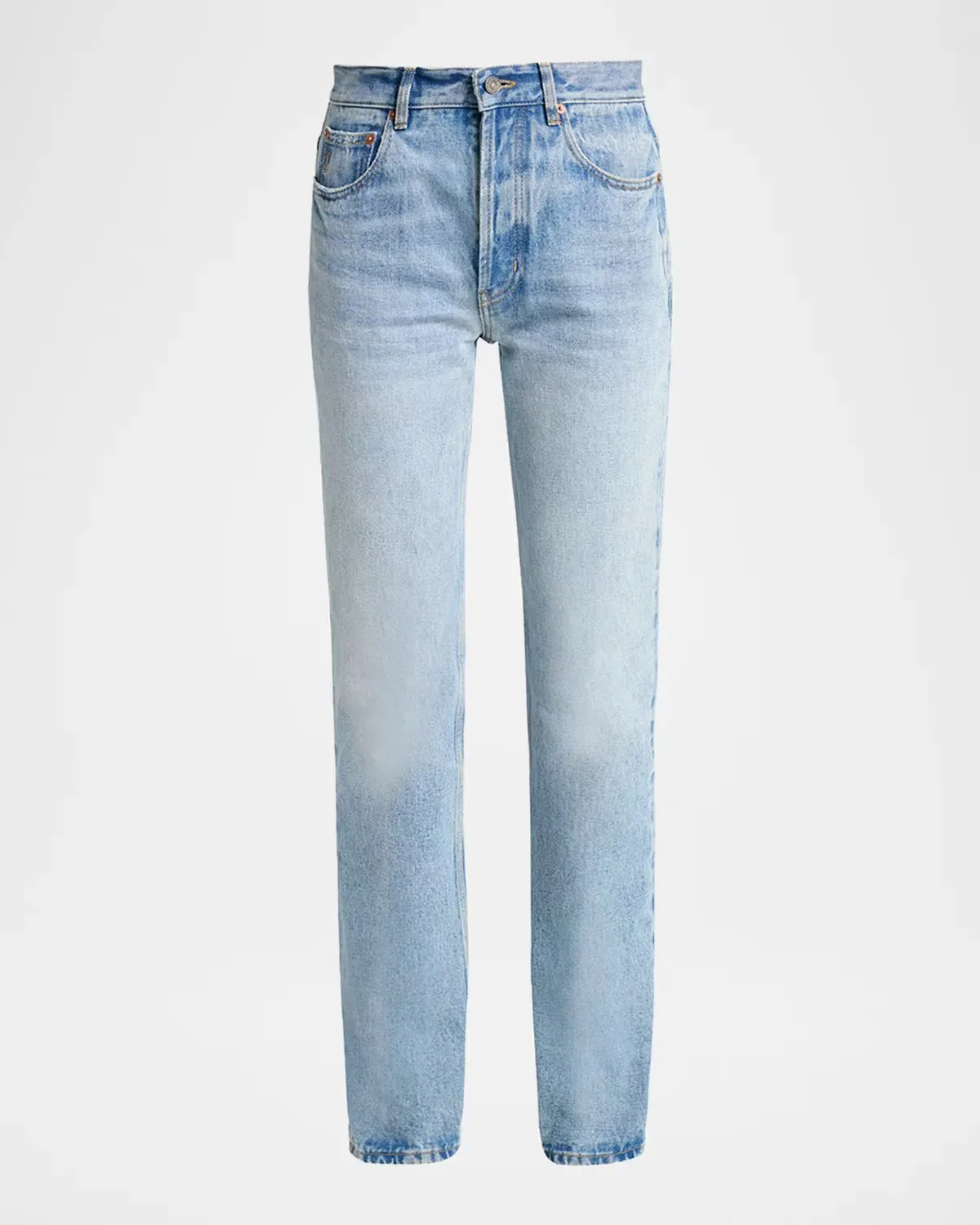 Mid-Rise Relaxed Straight-Leg Jeans