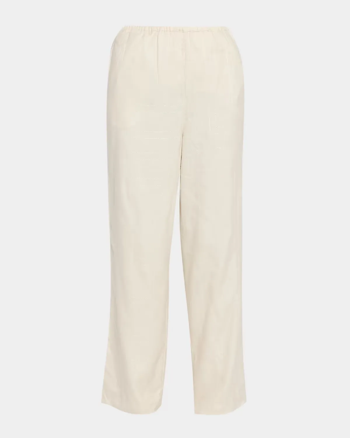 Monogram Flannel Straight-Leg Trousers by Totême