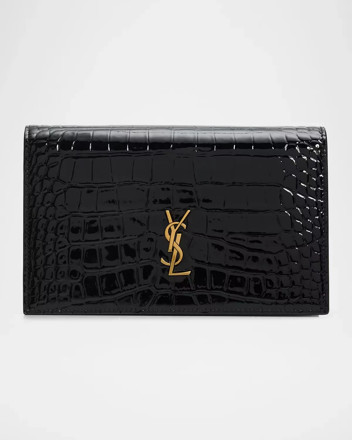 Croc-Embossed Leather Crossbody Bag by Saint Laurent