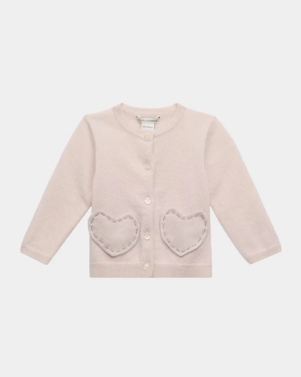 Heart-Patch Cashmere Cardigan by Sofia Cashmere