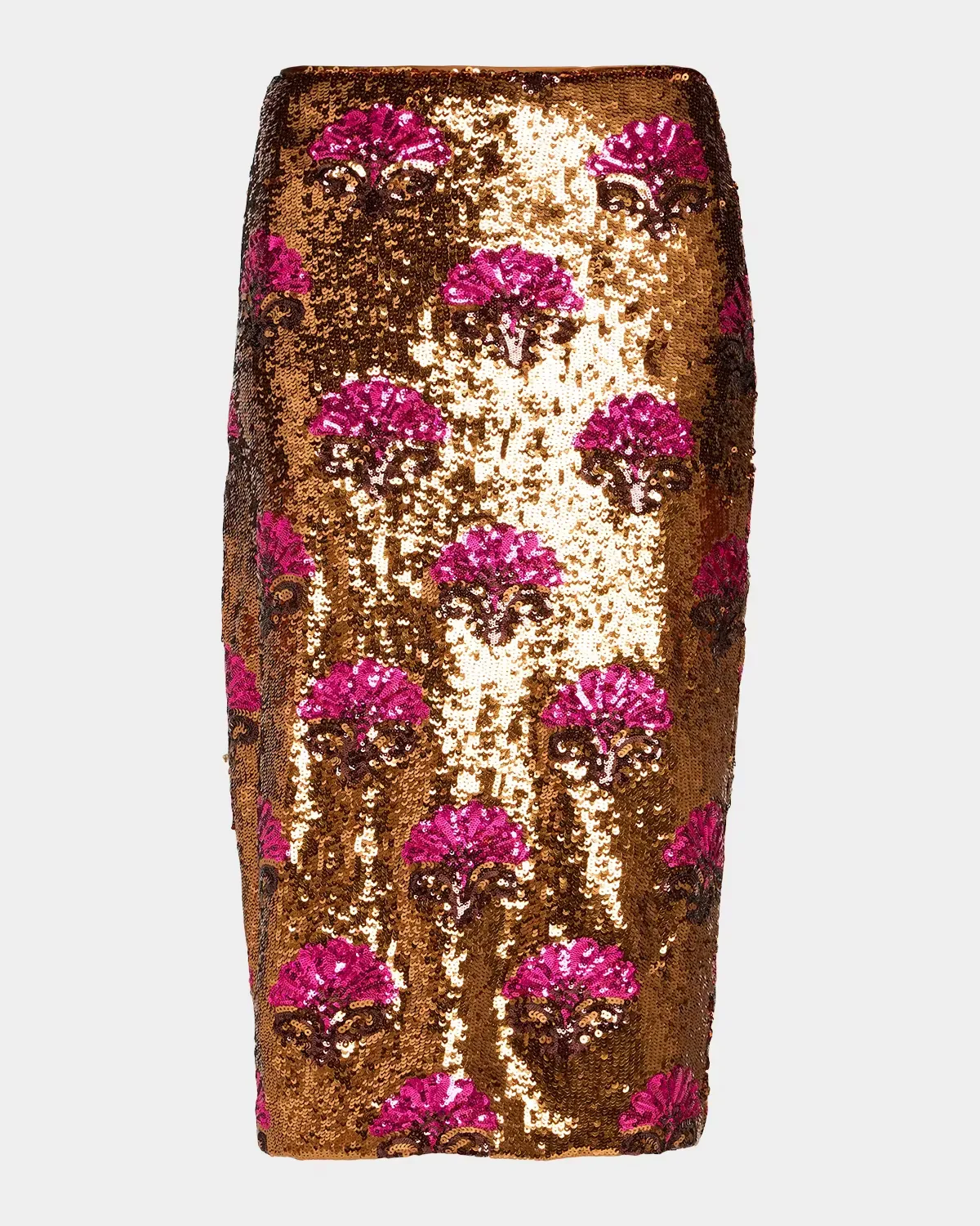 The Emersyn Floral-Motif Sequined Midi Skirt by Elie Tahari