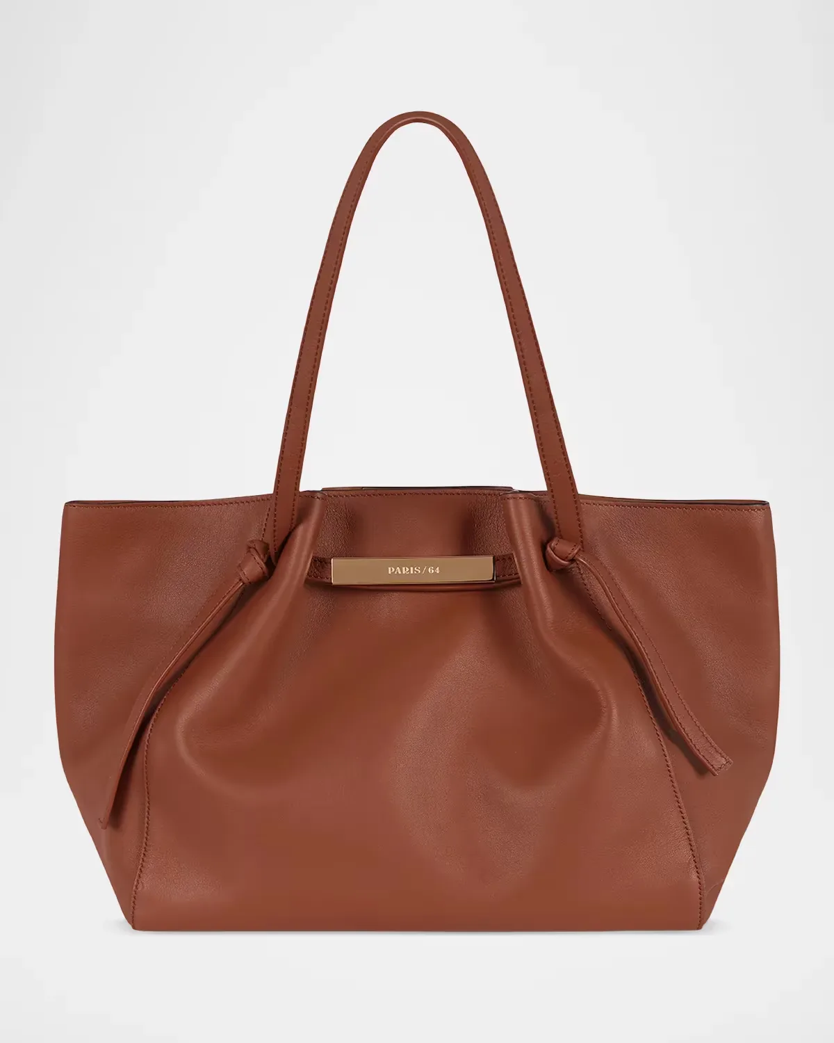Manhattan Pleated Leather Tote Bag