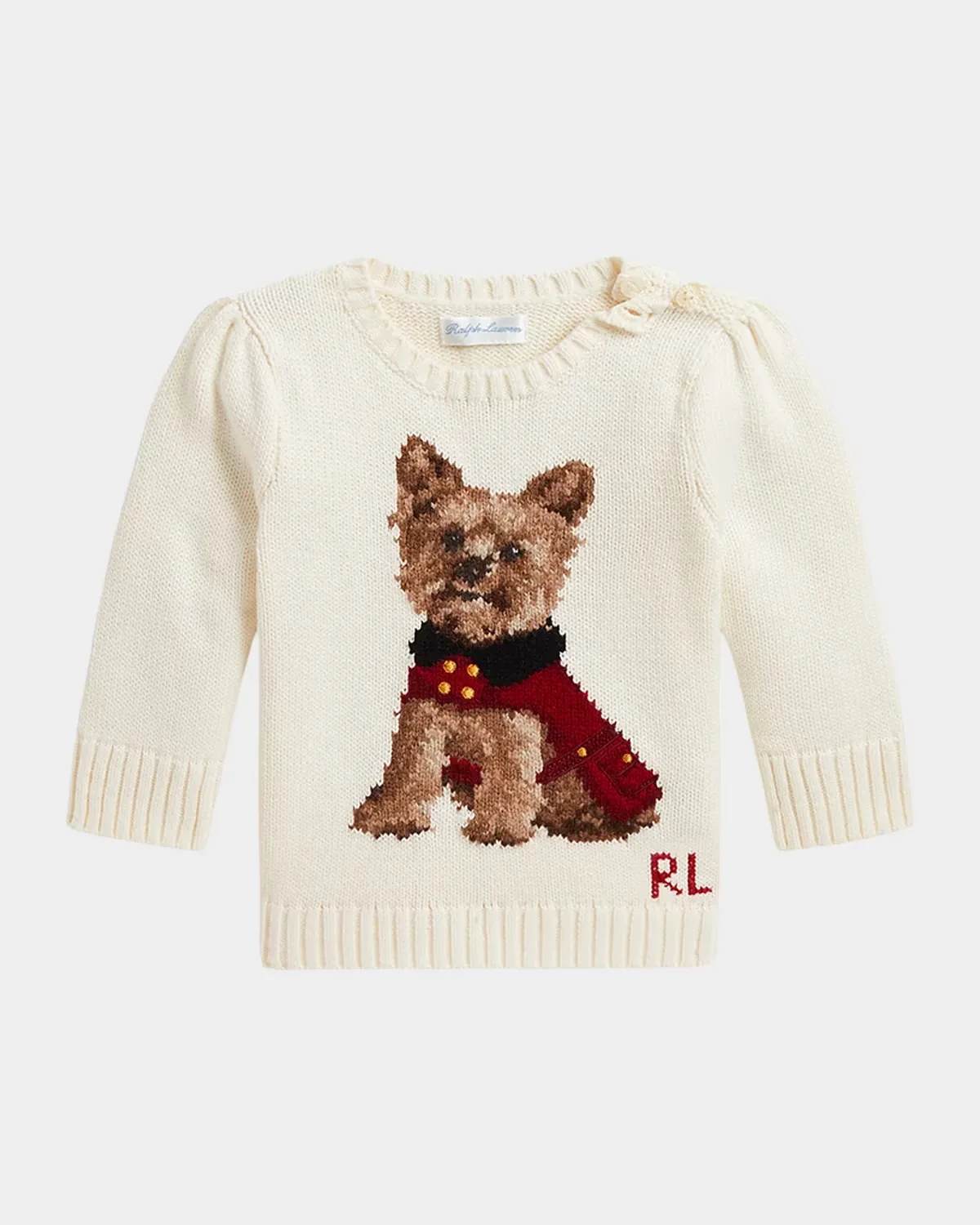 Dog-Motif Cotton-Wool Blend Sweater by Polo Ralph Lauren