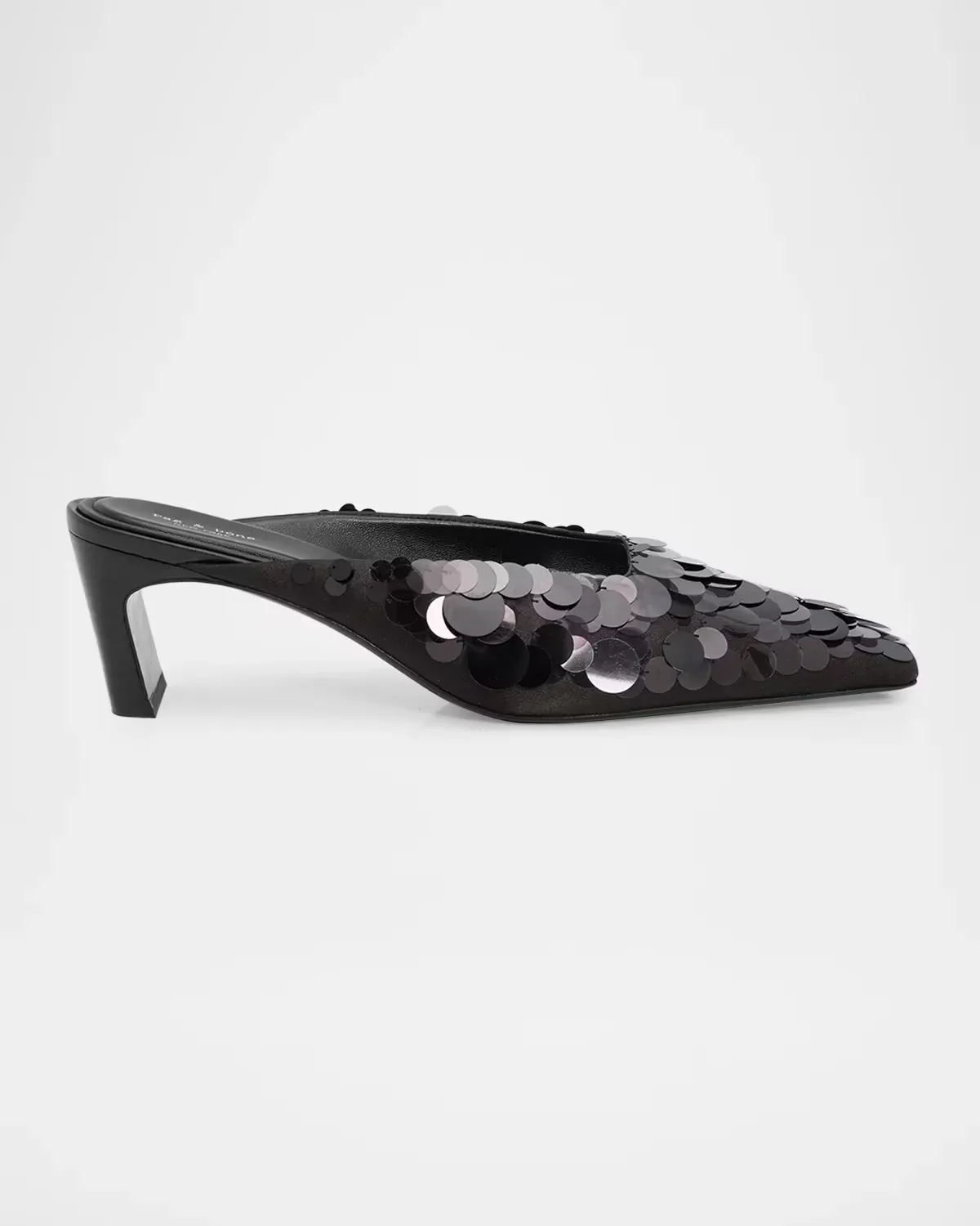 Kai 55MM Paillette-Embellished Satin Mules by rag & bone