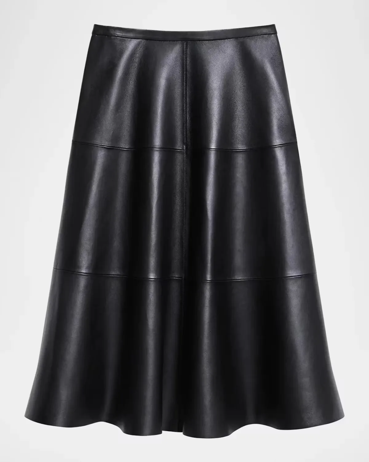 Leather Midi Circle Skirt by Theory