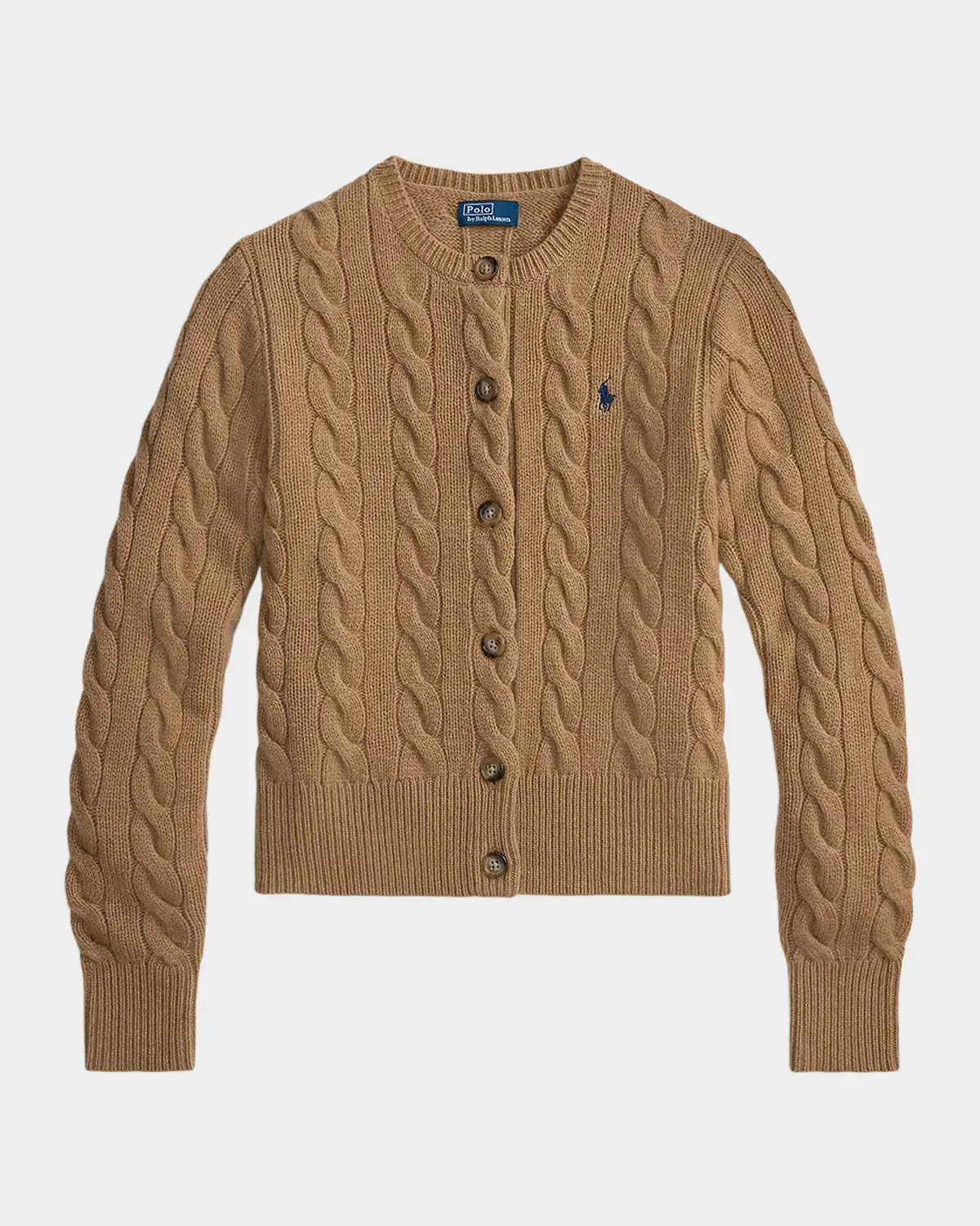 Cable-Knit Wool-Cashmere Cardigan