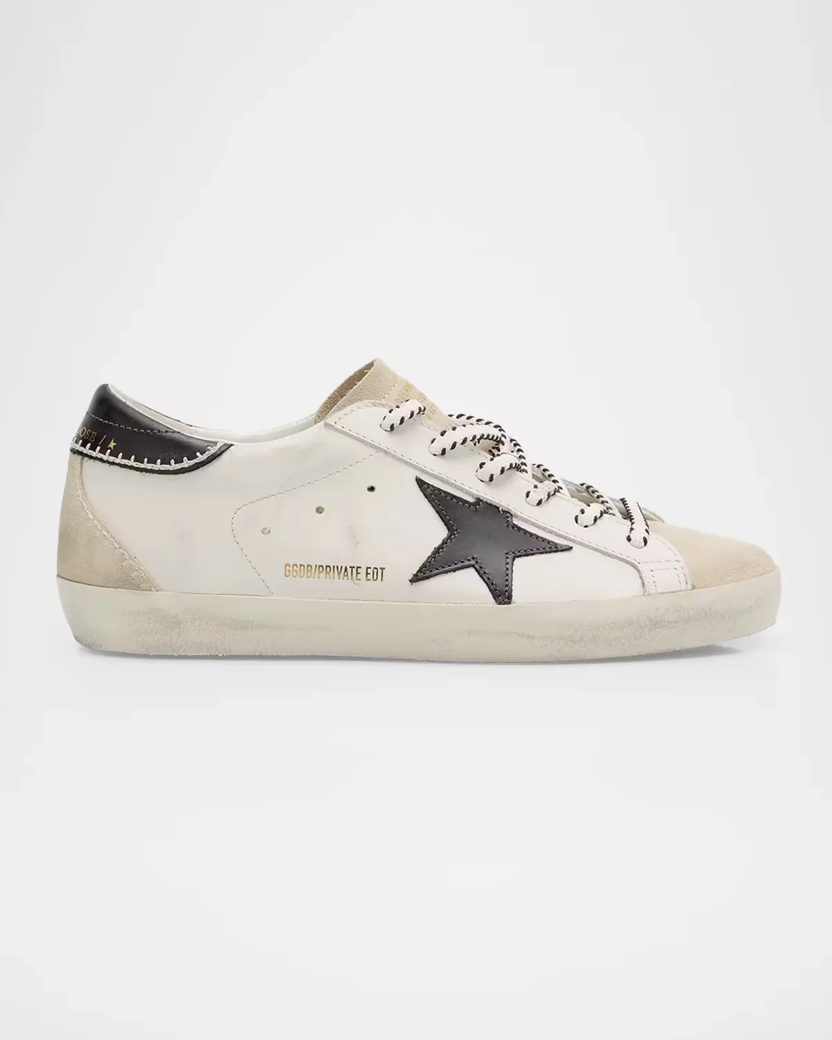 Super-Star Embroidered Mixed Leather Low-Top Sneakers by Golden Goose