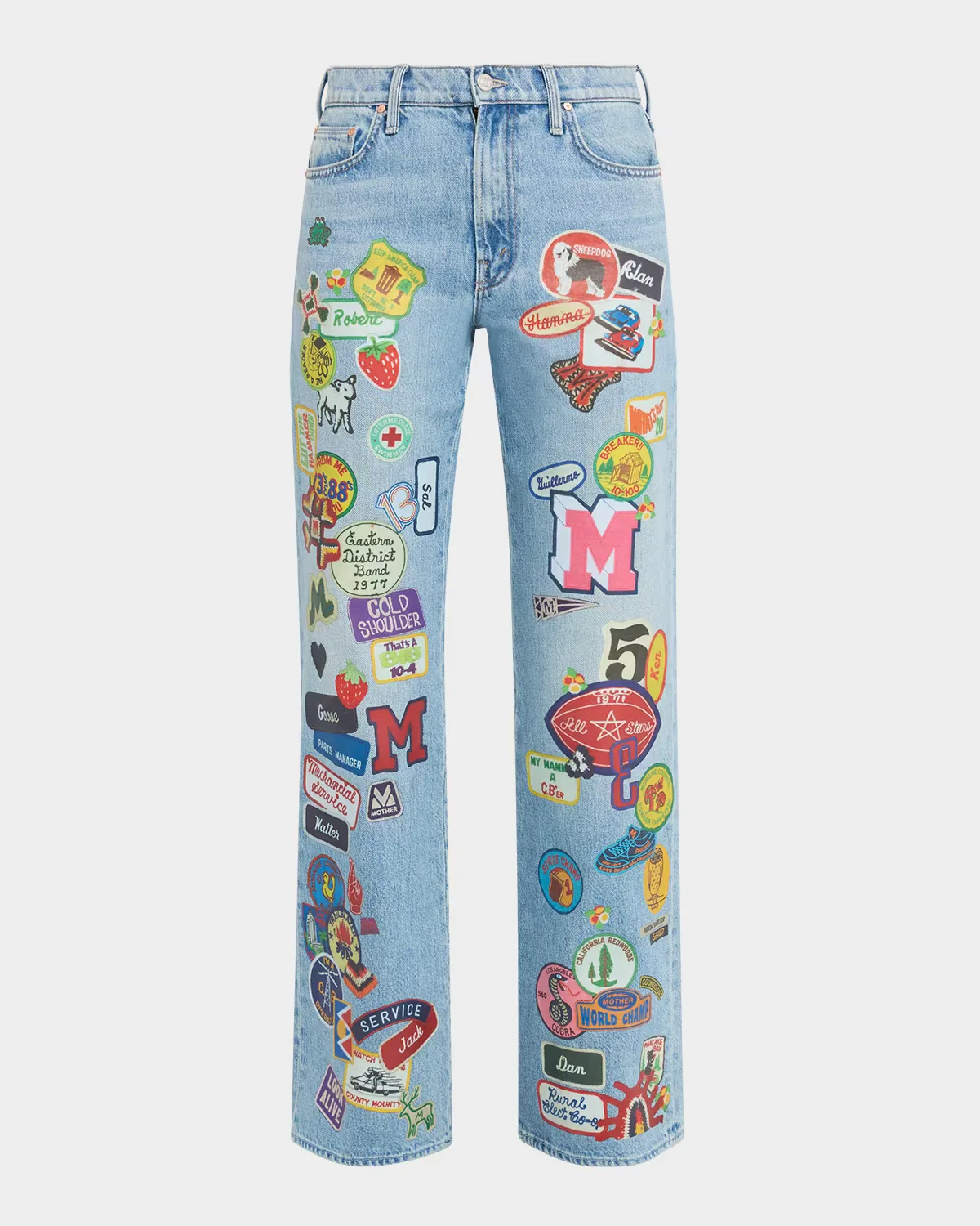 The Bookie Sneak Patchwork Jeans by MOTHER