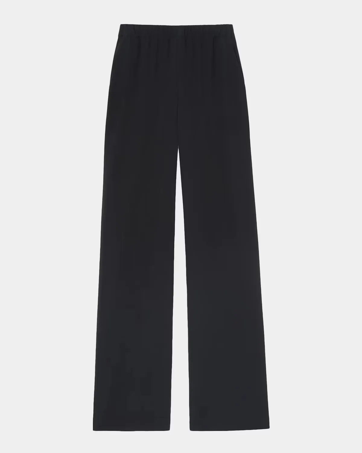 Organic Silk Crepe Straight-Leg Pull-On Pants by Lafayette 148 New York