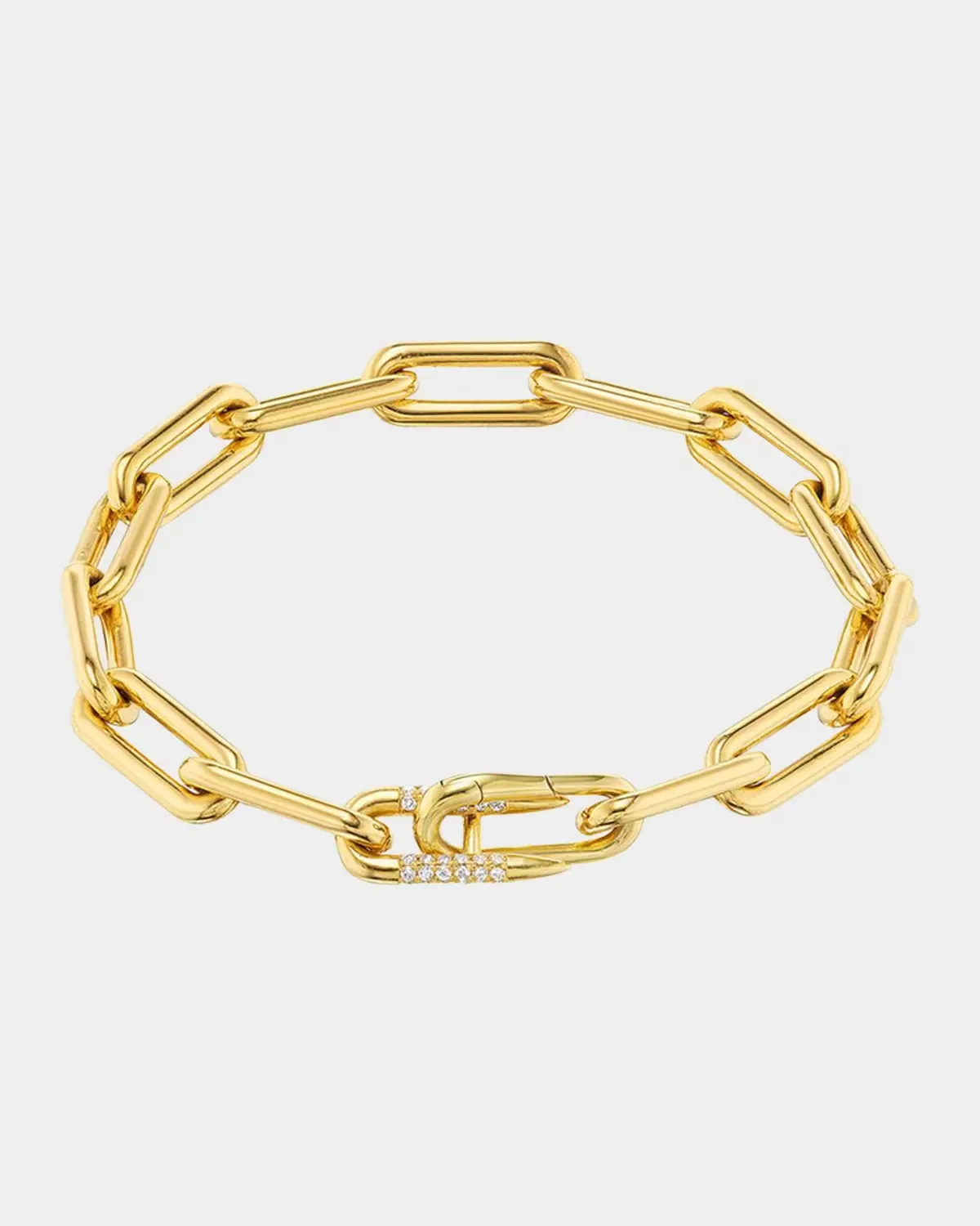 Reflection 18K Yellow Gold Diamond Chain Bracelet by Uniform Object