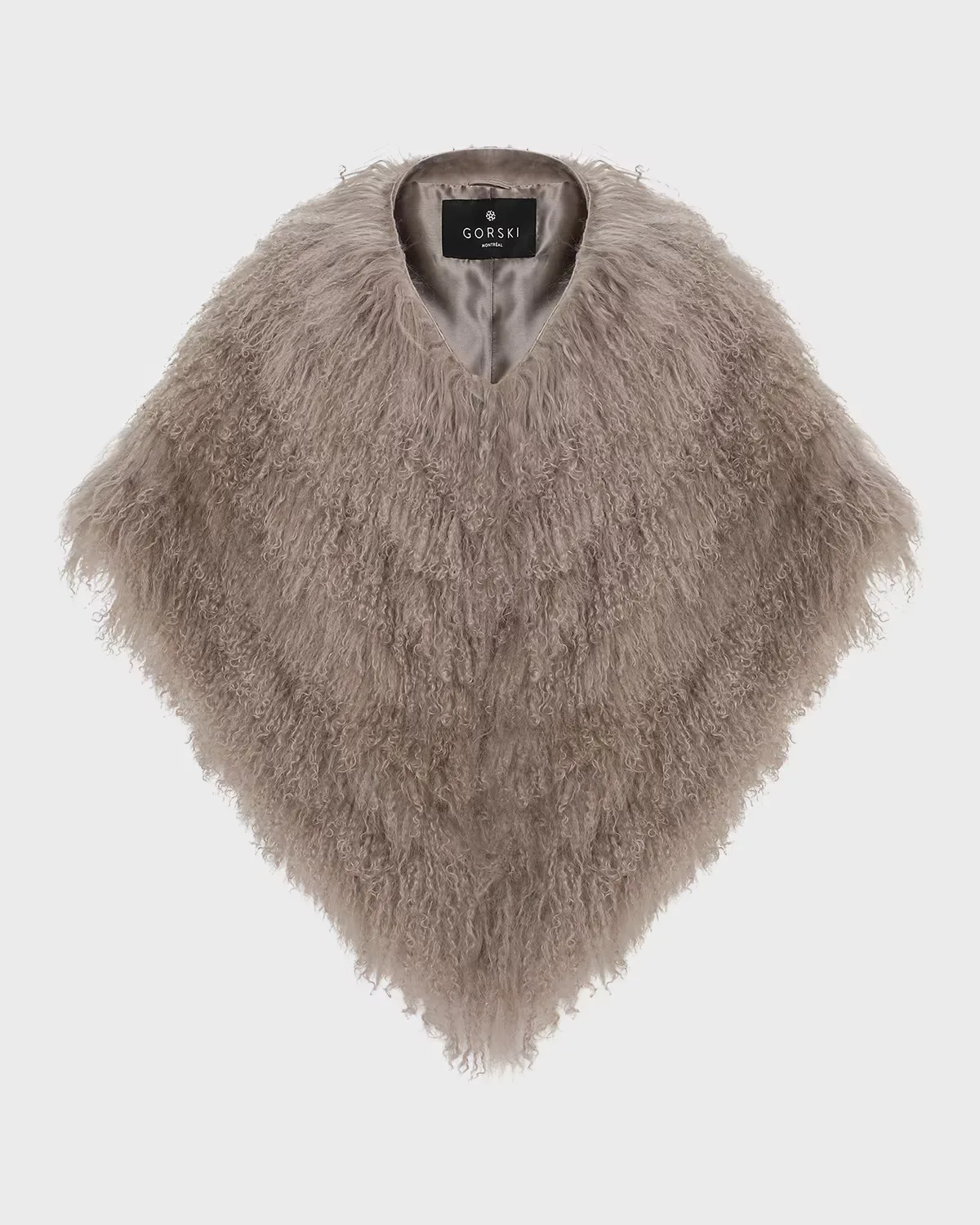Select Mongolian Lamb Shearling Shawl by Gorski