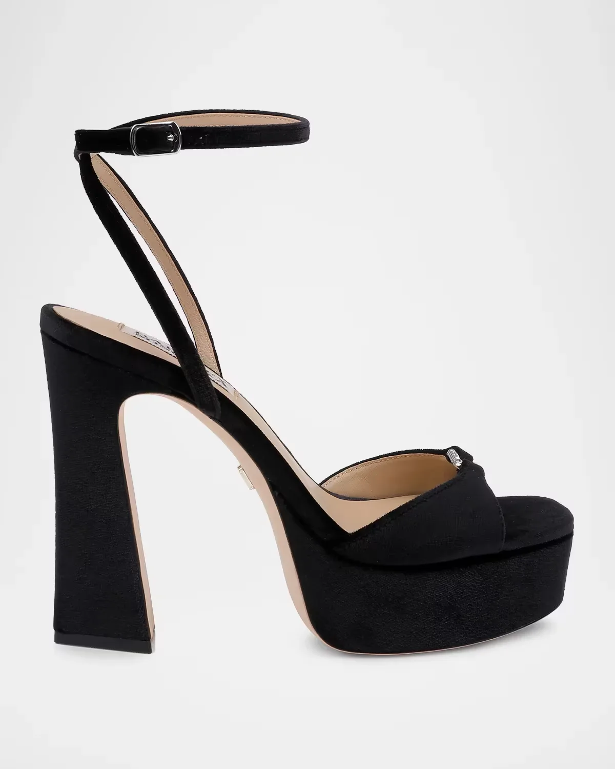 Romina 120MM Crystal-Embellished Velvet Sandals by Badgley Mischka