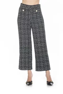 Jayden Wide Leg Tweed Pants by Alexia Admor