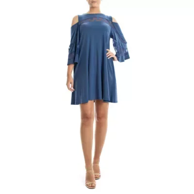 Illusion Cold Shoulder Dress by Nina