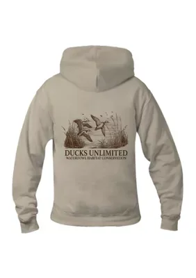 Duck Marsh Flight Print Graphic Hoodie by Ducks Unlimited