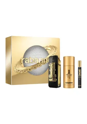 3-Piece 1 Million Black Eau De Parfum Gift Set by Rabanne