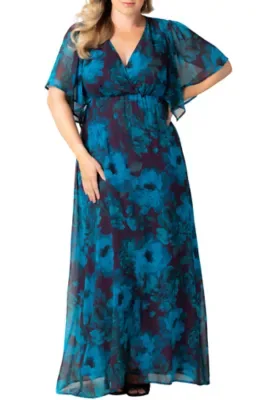Carmella Chiffon Evening Gown by Kiyonna