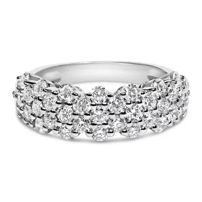 925 Sterling Silver 2.0 Cttw Lab Grown Diamond Scattered Band Ring by Haus of Brilliance