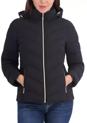 Michael Michael Kors Short Puffer Jacket with Hood